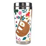 Floral Sloth  Stainless Steel Travel Tumbler