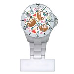 Floral Sloth  Plastic Nurses Watch