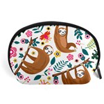 Floral Sloth  Accessory Pouch (Large)