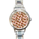 vintage strawberries Round Italian Charm Watch