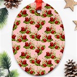 vintage strawberries Ornament (Oval)