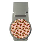 vintage strawberries Money Clip (Round)