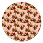 vintage strawberries Magnet 5  (Round)