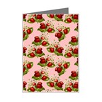 vintage strawberries Mini Greeting Card