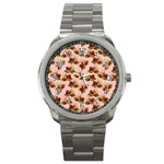 vintage strawberries Sport Metal Watch