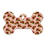 vintage strawberries Dog Tag Bone (Two Sides)