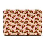 vintage strawberries Small Doormat