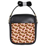 vintage strawberries Girls Sling Bag