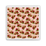 vintage strawberries Memory Card Reader (Square)