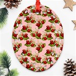 vintage strawberries Ornament (Oval Filigree)