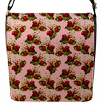 vintage strawberries Flap Closure Messenger Bag (S)