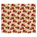 vintage strawberries Double Sided Flano Blanket (Small)