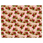 vintage strawberries Double Sided Flano Blanket (Medium)