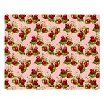 vintage strawberries Double Sided Flano Blanket (Large)