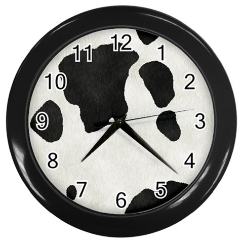 an_texture001 Wall Clock (Black) from ArtsNow.com Front