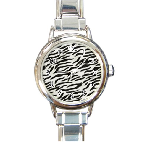 an_texture08 Round Italian Charm Watch from ArtsNow.com Front