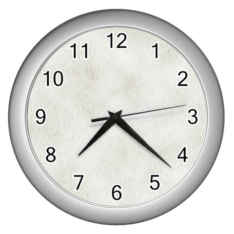 an_texture09 Wall Clock (Silver) from ArtsNow.com Front