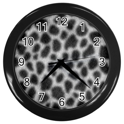 an_texture14 Wall Clock (Black) from ArtsNow.com Front