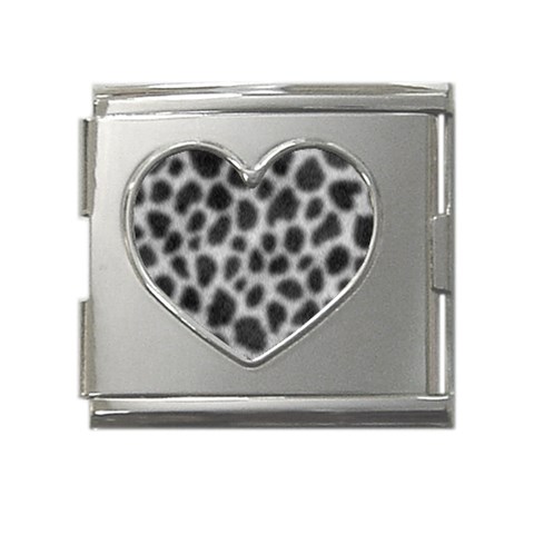 an_texture14 Mega Link Heart Italian Charm (18mm) from ArtsNow.com Front