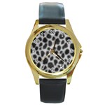 an_texture14 Round Gold Metal Watch