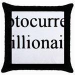 cryptocurrency millionaire Throw Pillow Case (Black)