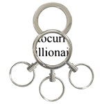 cryptocurrency millionaire 3-Ring Key Chain