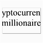 cryptocurrency millionaire Postcard 4 x 6  (Pkg of 10)