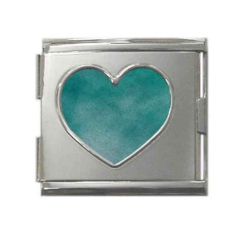 fa_texture01 Mega Link Heart Italian Charm (18mm) from ArtsNow.com Front