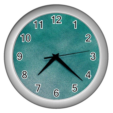 fa_texture01 Wall Clock (Silver) from ArtsNow.com Front