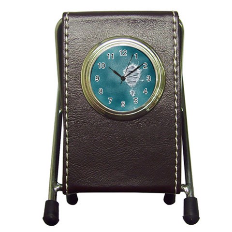 fa_texture08 Pen Holder Desk Clock from ArtsNow.com Front