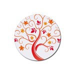 tree008 Rubber Coaster (Round)