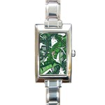 Banana Leaf Rectangle Italian Charm Watch