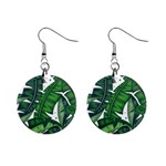 Banana Leaf 1  Button Earrings