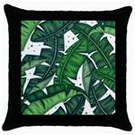 Banana Leaf Throw Pillow Case (Black)