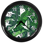 Banana Leaf Wall Clock (Black)