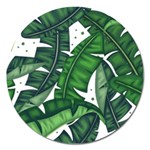 Banana Leaf Magnet 5  (Round)