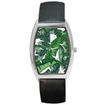 Banana Leaf Barrel Style Metal Watch