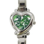 Banana Leaf Heart Italian Charm Watch