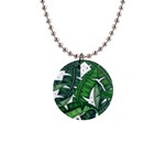 Banana Leaf 1  Button Necklace