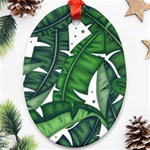 Banana Leaf Oval Ornament (Two Sides)