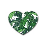 Banana Leaf Rubber Heart Coaster (4 pack)