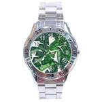 Banana Leaf Stainless Steel Analogue Watch