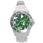 Banana Leaf Round Plastic Sport Watch (L)