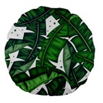 Banana Leaf Large 18  Premium Flano Round Cushion 