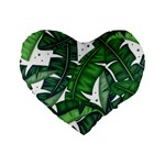 Banana Leaf Standard 16  Premium Flano Heart Shape Cushion 