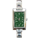 back to school doodles Rectangle Italian Charm Watch