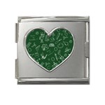 back to school doodles Mega Link Heart Italian Charm (18mm)