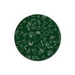 back to school doodles Rubber Coaster (Round)