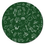 back to school doodles Magnet 5  (Round)