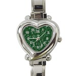 back to school doodles Heart Italian Charm Watch